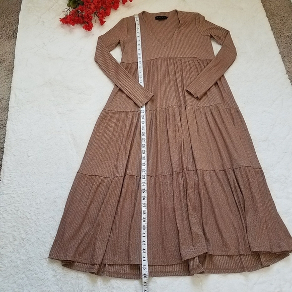 HATCH Elise Dress Maternity Shimmery Midi Dress - Picture 3 of 8